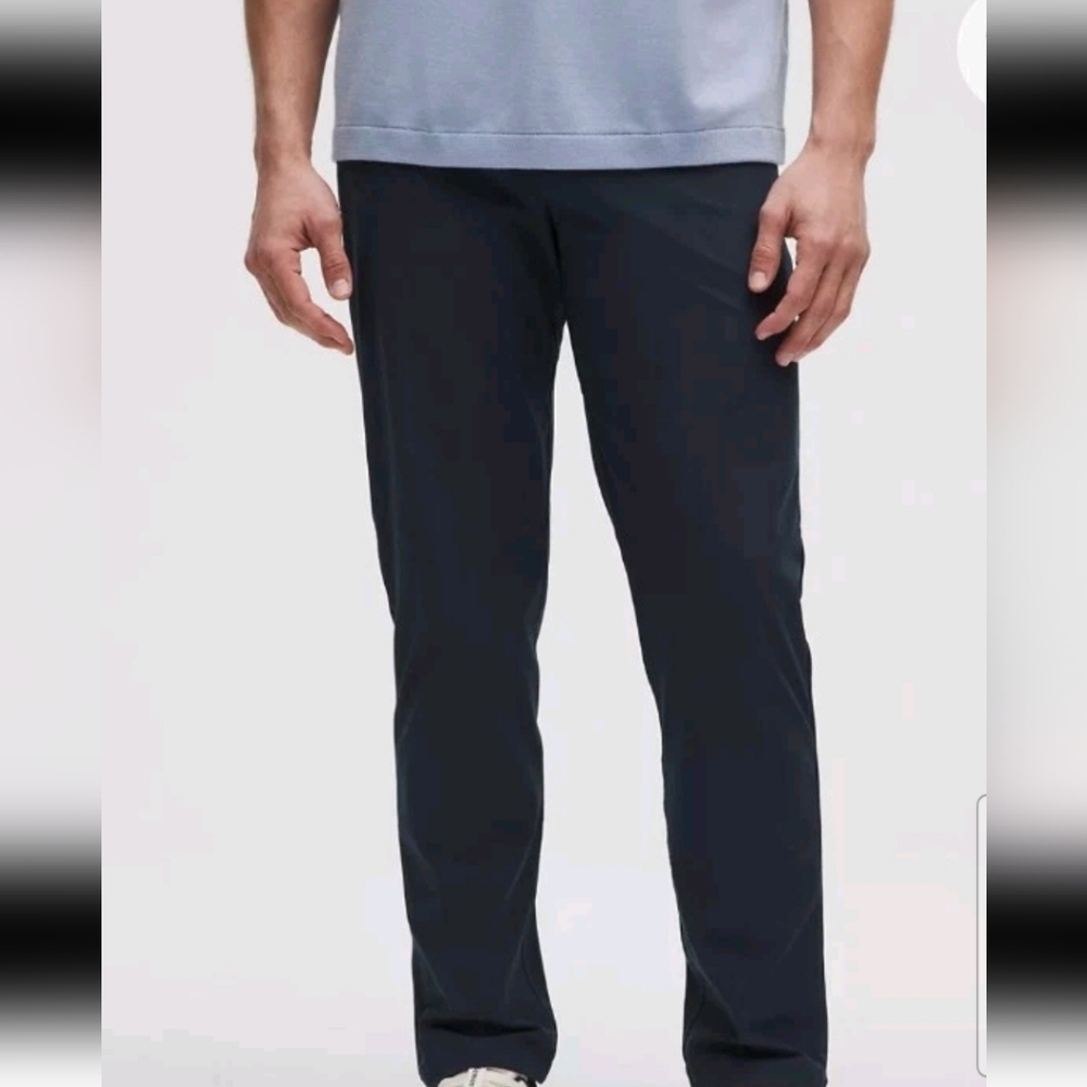 Lululemon Mens Gray ABC Classic-Fit 5 Pocket Warpstreme Casual Pants 38